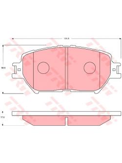 ผ้าเบรค หน้า TRW - Toyota Wish 2.0 ปี 2003 on DTEC
