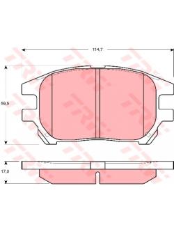 TRW ผ้าเบรค (หน้า) Toyota Harrier RX300 V6 ปี 2000-2003 COTEC