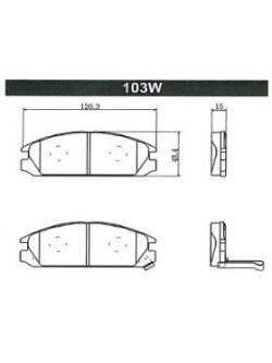 ผ้าเบรค (หน้า) Accord 86 - 89 (หน้าแหลม) (NISSIN)