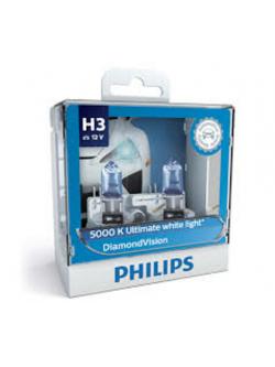 หลอดไฟรถยนต์ Philips H3 Diamond vision 12V 55W แพ๊คคู่