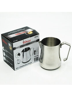 พิชเชอร์ สแตนเลส 500cc. (ปากแหลม) สามารถตีฟองนมโดยไม่ต้องใข้มือจับเหยือก