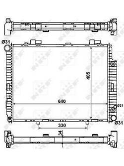 NRF หม้อน้ำ BENZ E(W210) E200 KOM