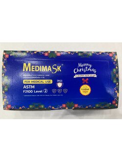 หน้ากากอนามัย ยี่ห้อ MEDIMASK MERRY CHRISTMAS
