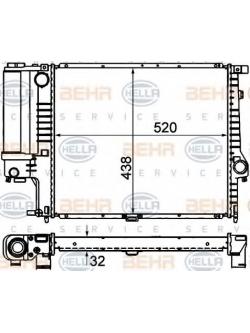 BEHR หม้อน้ำ BMW 5(E34) 525i ออยล์แยก M50