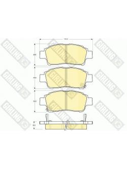 ผ้าเบรคหน้า altis ปี 2001 - 2007 / girling