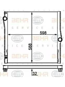 BEHR-P หม้อน้ำ BMW X5(E70) 3.0 si, 4.8 si