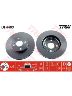 จานเบรคหน้า altis ปี 2001-2007 / trw