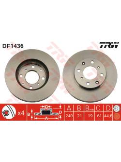 จานเบรค-หน้า Honda Brio 1.2 ปี 2011 ขึ้นไป (TRW)