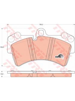 ผ้าเบรคหน้า AUDI Q7 3.0 , 4.2 TDI ปี 2006-2015 TRW COTEC