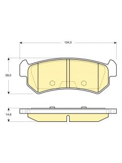 ผ้าเบรค-หลัง aveo 1.4 ปี 2006 on (Girling)