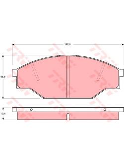 TRW ผ้าเบรคหน้า Toyota Hilux Hero LN50 , LN56 2.4 D ปี 1983-1989 UTEC (GDB351)
