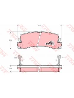 ผ้าเบรค หลัง TRW - Toyota Corona AT , ST 191 , Exsior 1.6 , 2.0 Excior ปี 1992-1998 DTEC (GDB1168)