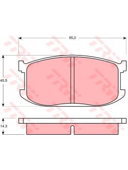 ผ้าเบรค TRW ล้อหน้า Mazda 323 XG ปี 1980-1985 ATEC (GDB252)