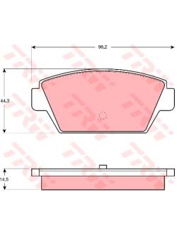 ผ้าเบรค หลัง TRW - MITSUBISHI Galant 2.0 GLSi (E30) ปี 1987-1990 ATEC (GDB945)