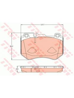ผ้าเบรค (หน้า) Benz C-Class (W205) ปี 2013 ขึ้นไป (TRW-COTEC)