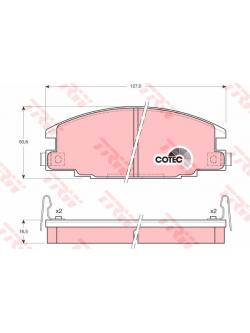 ผ้าเบรค TRW ล้อหน้า ISUZU Cameo 2 WD ปี 1992-2002 UTEC (GDB870)