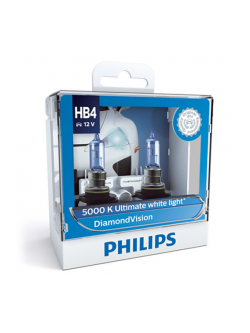 หลอดไฟรถยนต์ Philips HB4 Diamond Vision 12.8V 55W P22D แพ๊คคู่