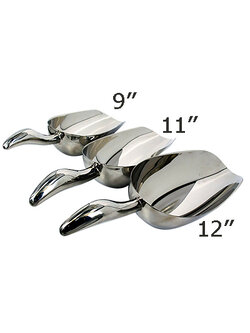 ที่ตักน้ำแข็งสแตนเลส ด้ามโค้ง