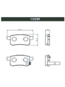 ผ้าเบรค (หลัง) Honda Accord G8 ปี 2008 - 2012