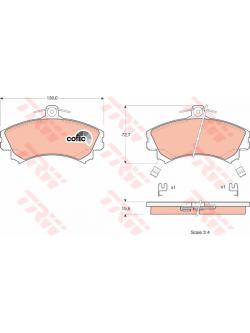 ผ้าเบรค TRW ล้อหน้า VOLVO S40/V40 2.0 ปี 1998 COTEC (GDB1317)