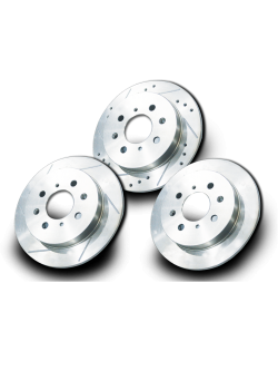 Runstop จานเบรค (หน้า) Toyota Vios ปี 02-06 เซาะร่อง,เจาะรู (Slot)