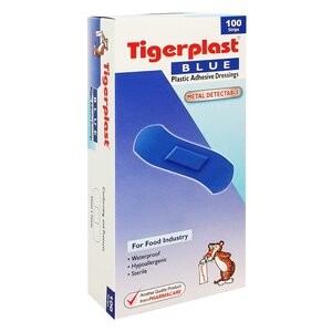 Tigerplast blue พลาสเตอร์แบบตรวจจับโลหะ
