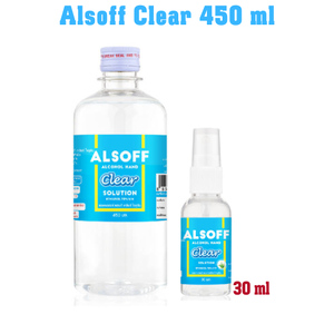 ALSOFF ALCOHOL 450 มล. แพ็คคู่สเปรย์ 30 ซีซี กลิ่นClear