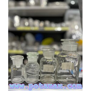 ขวดแก้ว reagent ปากกว้างสีขาว ขนาดต่างๆ