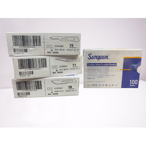 ใบมีดผ่าตัดคาร์บอนสตีล ยี่ห้อ SURGEON