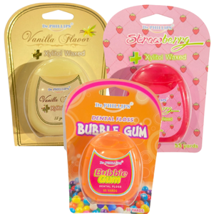 ไหมขัดฟัน Xylitol waxed รสผลไม้ ขนาด 55 หลา