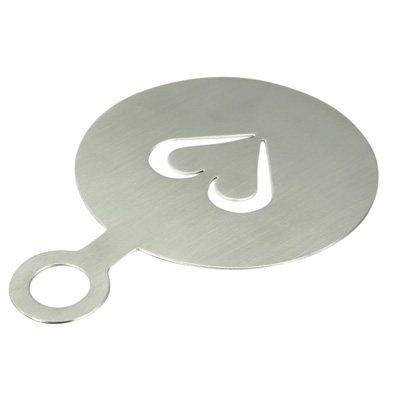 แผ่นสแตนเลส ลาเต้ อาร์ต Stainless steel plate Latte art Smile