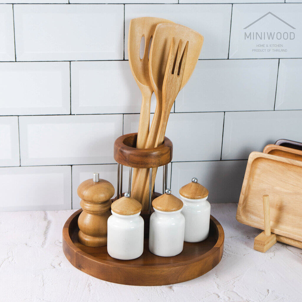 MINIWOOD ที่ใส่ช้อนส้อม ที่ใส่อุปกรณ์ครัว กระป๋องใส่ช้อน Cutlery Holder