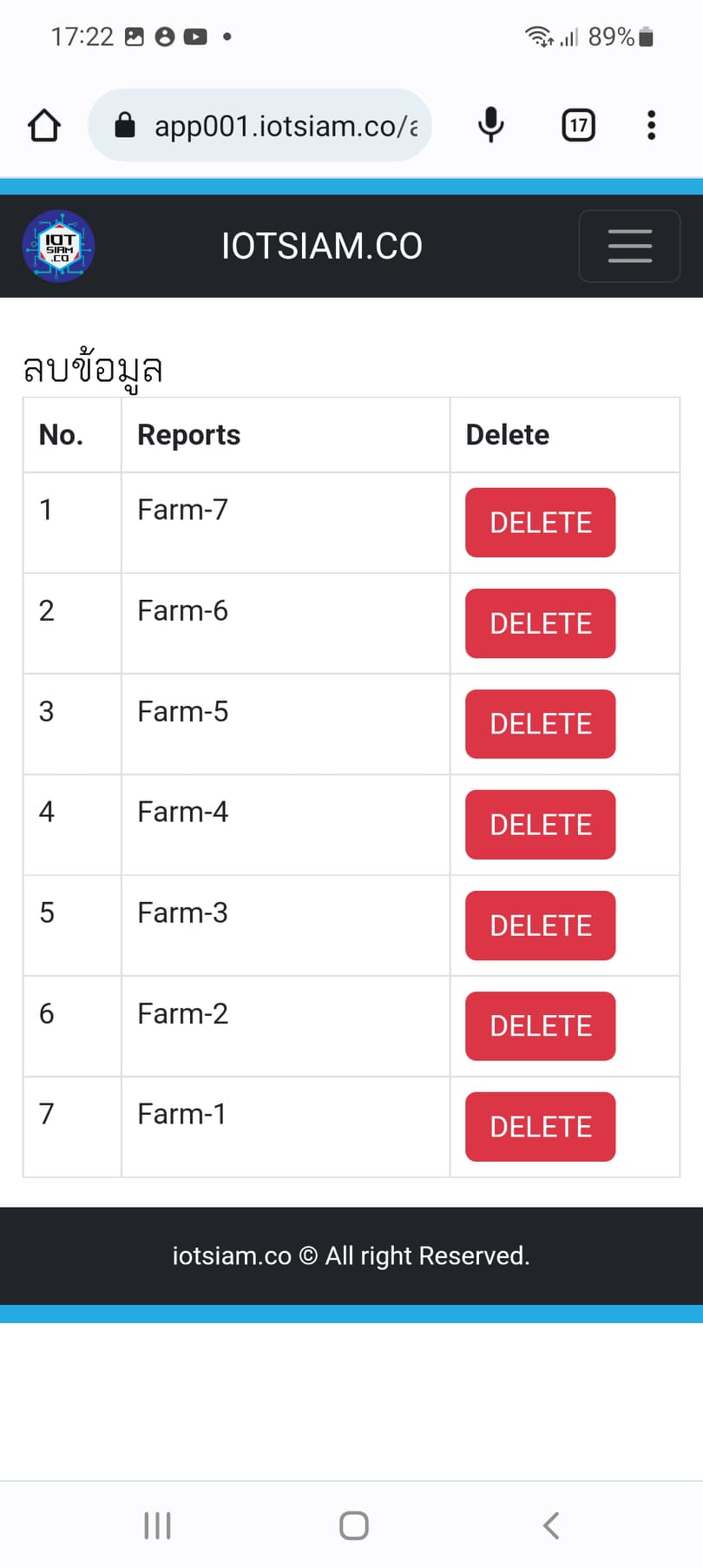 เว็บแอปพลิเคชั่น IoT สมาร์ทฟาร์ม อุณหภูมิ , ความชื้น และ แสงสว่าง