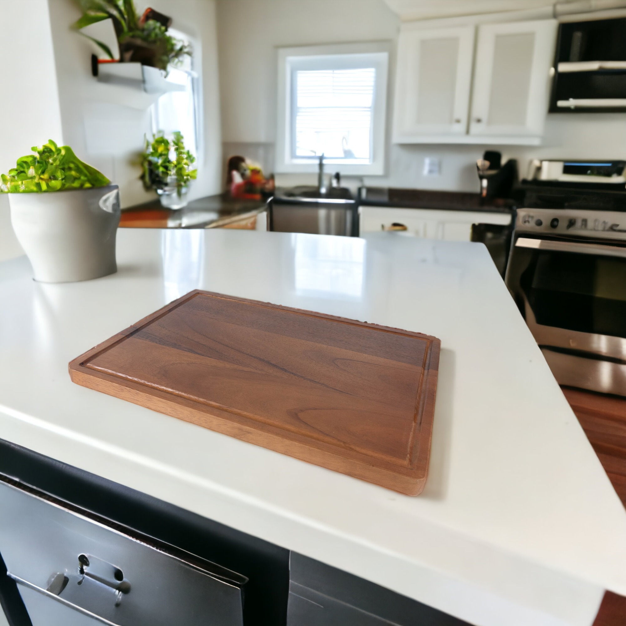 MINIWOODเขียง เขียงไม้จามจุรี ไม้แท้ Wooden cutting board FOOD GRADE