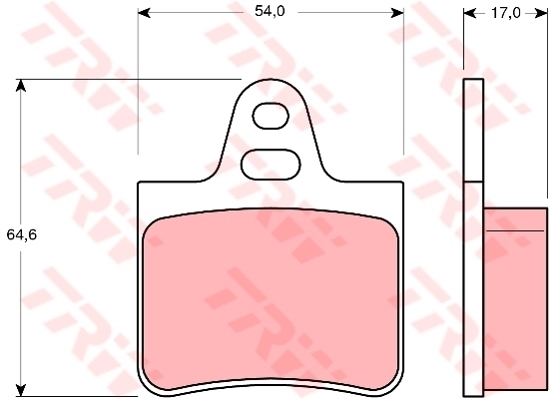 ผ้าเบรค TRW ล้อหลัง Citroen CX 2.0 และ 2.4 ปี 1977-1990 COTEC (GDB263)