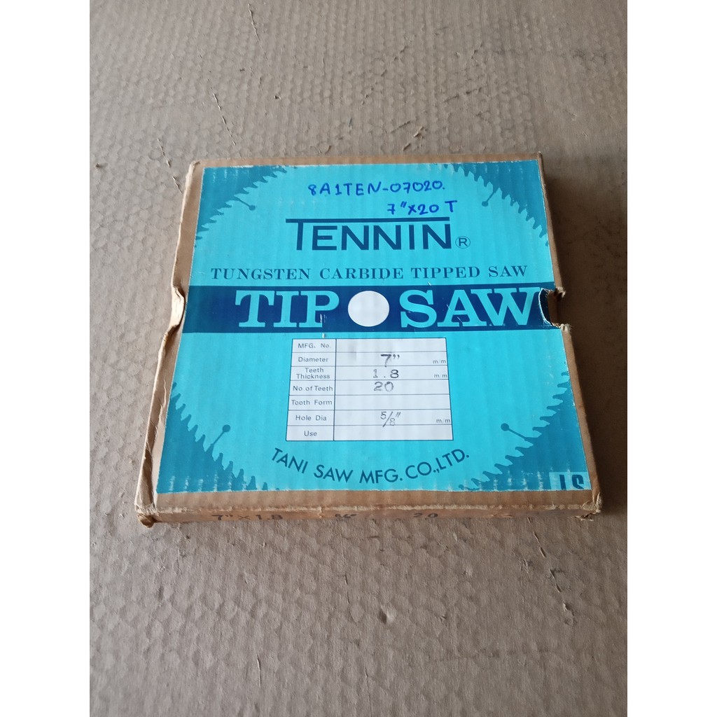 ใบเลื่อยวงเดือน TENNIN ขนาด 7นิ้ว x 20T (1.8mm) แบบฟันทังสเตนคาร์ไบด์