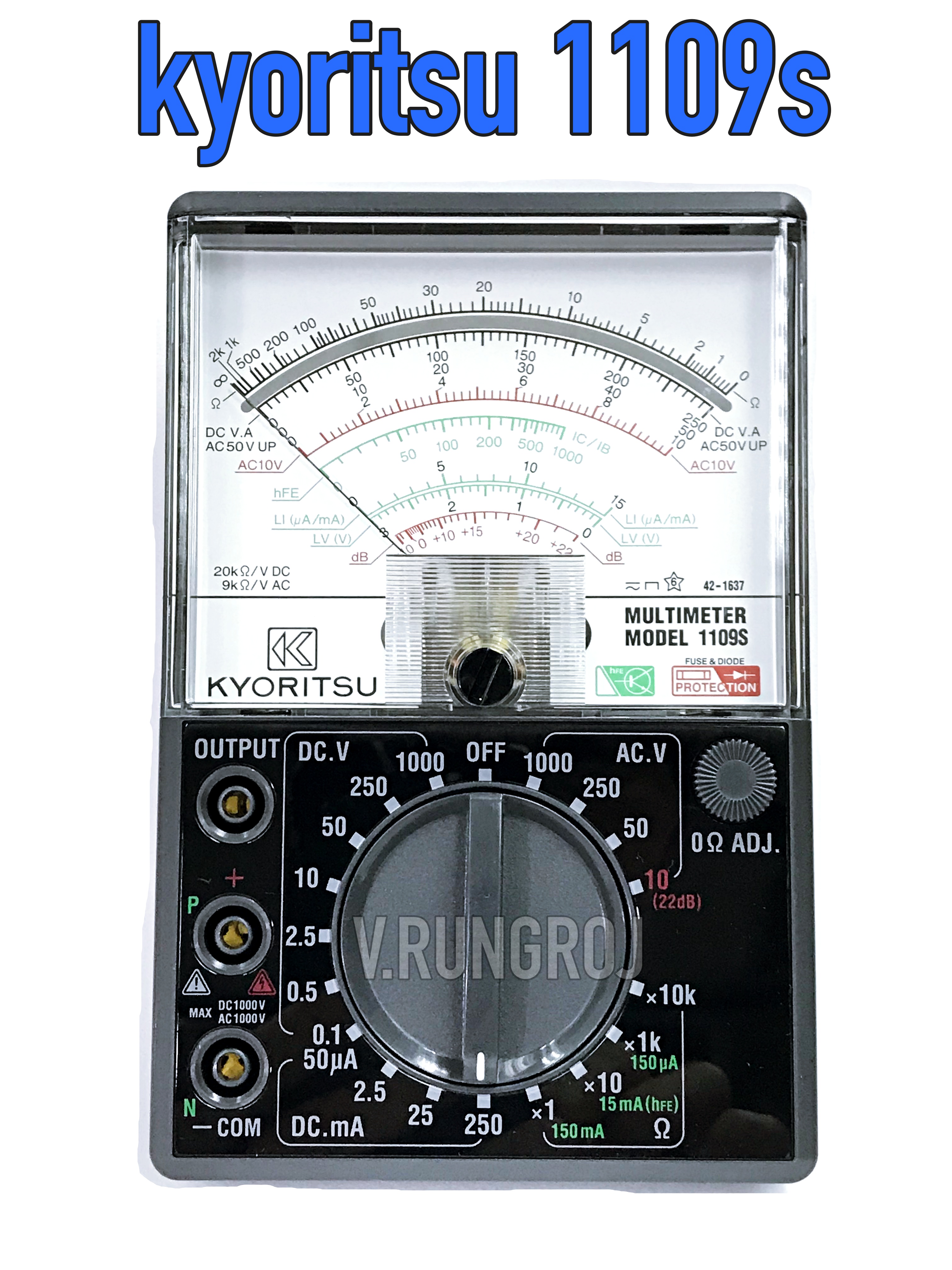 MULTIMETER KYORITSU 1109S มัลติมิเตอร์ แบบเข็ม 1109S ของแท้