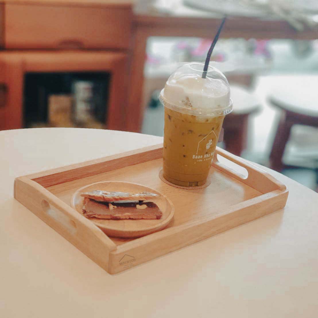 MINIWOOD ถาดเสิร์ฟ เล็ก ถาดไม้ Wooden Tray 8x12 นิ้ว
