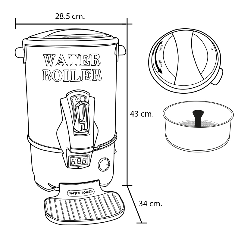 หม้อต้มชากาแฟ 8 ลิตร ไฟฟ้า 1614-168