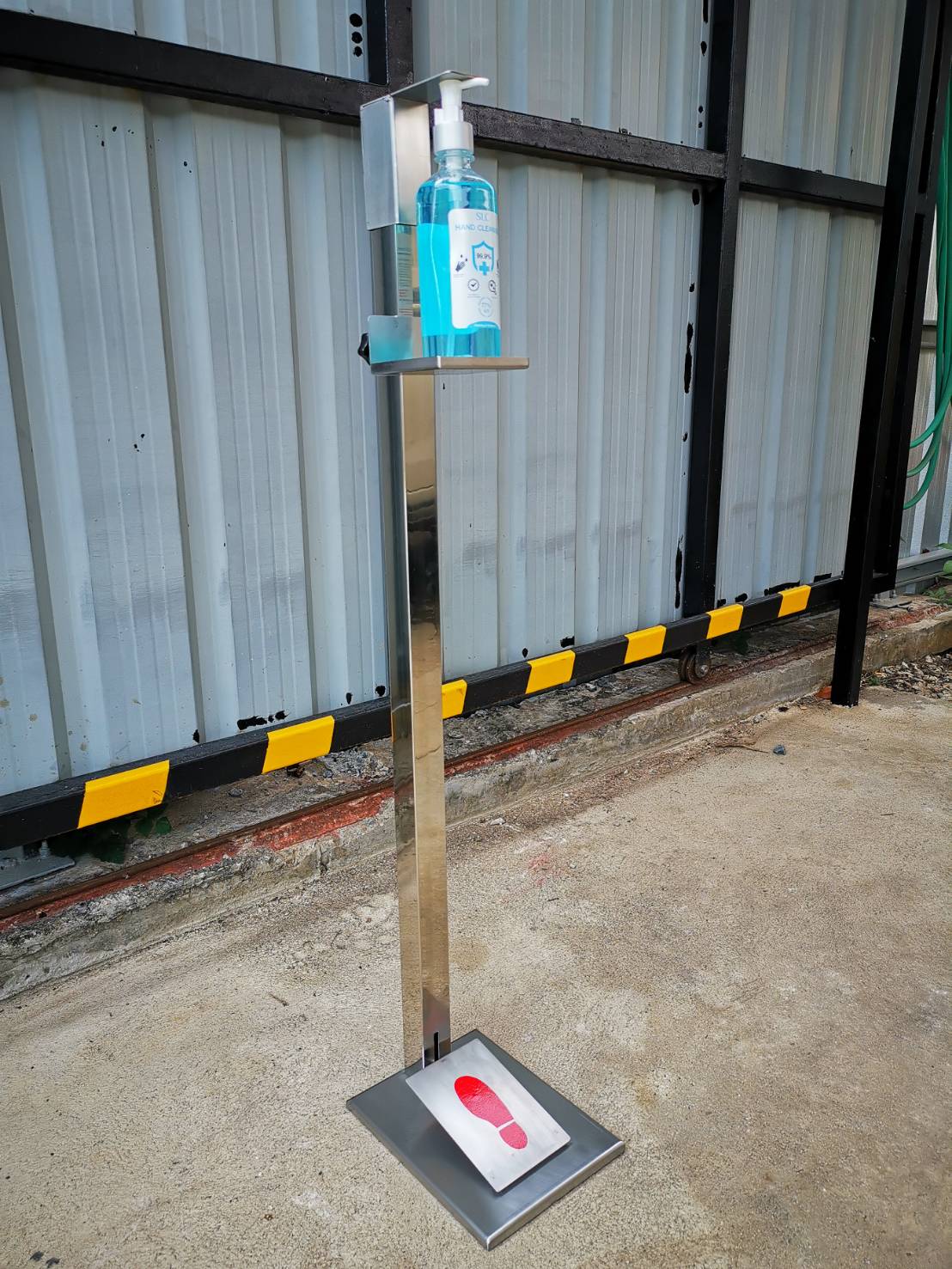 อุปกรณ์จ่ายแอลกอฮอล์แบบเท้าเหยียบ วัสดุสแตนเลส 304