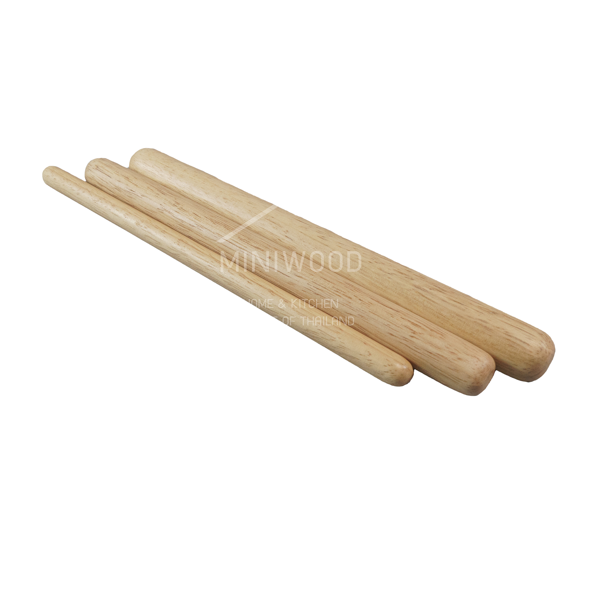 MINIWOOD ชุดไม้ม้วนแป้งเล็ก ไม้นวดแป้ง อุปกรณ์เบเกอรี่ Straight Rolling Pin (3 ชิ้น/ชุด)