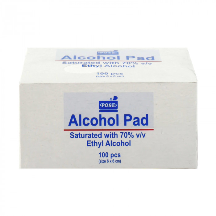 Alcohol Pad 70% POSE (100แผ่น/กล่อง)