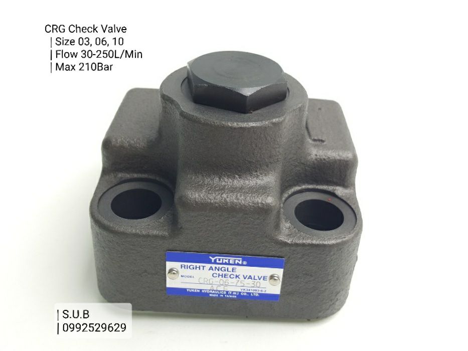 เช็ควาล์วไฮดรอลิค (Check Valve Hydraulic) วาล์วกันย้อน วาล์วกันกลับ ไฮดรอลิค CRG, CRT, CIT, CV