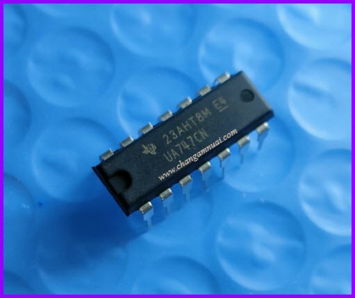 UA747 ไอซี OP-AMP ยี่ห้อ TI DIP-16