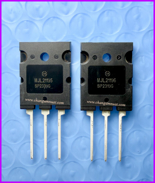 MJL21195G + MJL21196G 250V 15A ทรานซิสเตอร์ขยายเสียง แท้ คู่ละ