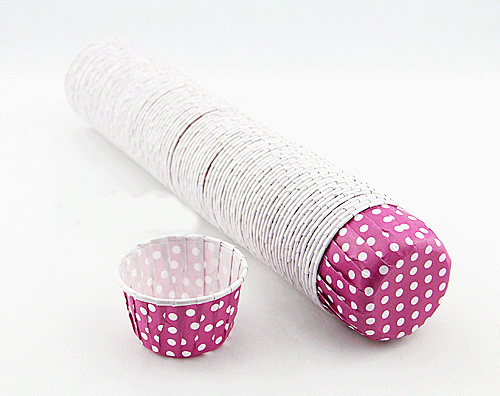 ถ้วยคัพเค้ก ลาย Purple Dot