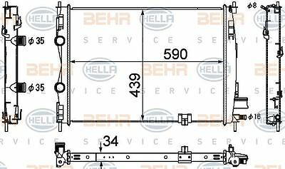 BEHR-P หม้อน้ำ BENZ C(W204), C-Class(C218) 250 CDI ปี 2011 , E-Class(W212,A207,C207) เกีย์ 7 speed