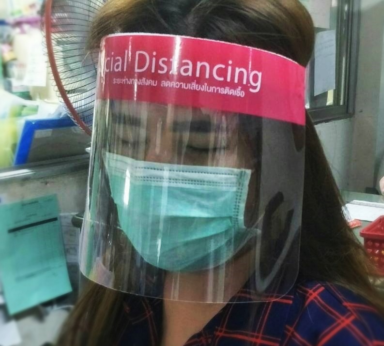 หน้ากากกันไวรัส ป้องกันละอองเชื้อโรค Face Shield