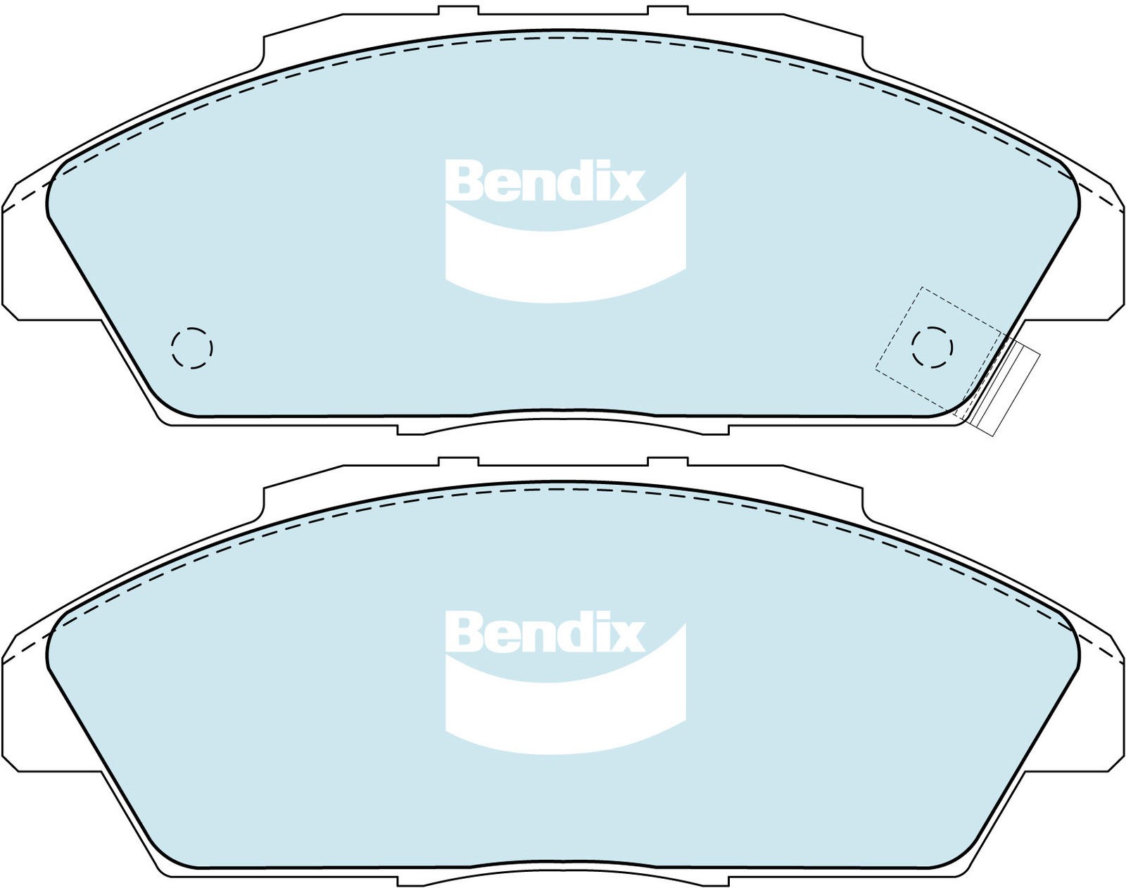 ผ้าเบรค-หน้า Honda 2.0 LXi / EXi (ตาเพชร) ปี 1990 - 1994 (Bendix GCT)