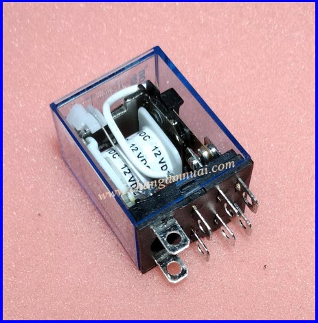 Relay LY2NJ 12VDC 10A 240VAC 8 Pin รีเลย์ 12V 8ขา สำหรับชุดวงจรป้องกันลำโพงหรืออื่น